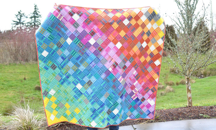 Rainbow Loominous Giant Lap Quilt