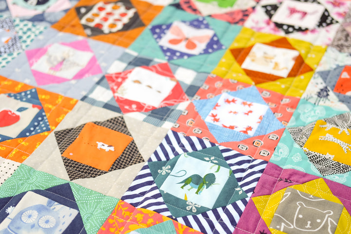 Economy Block I-Spy Baby Quilt