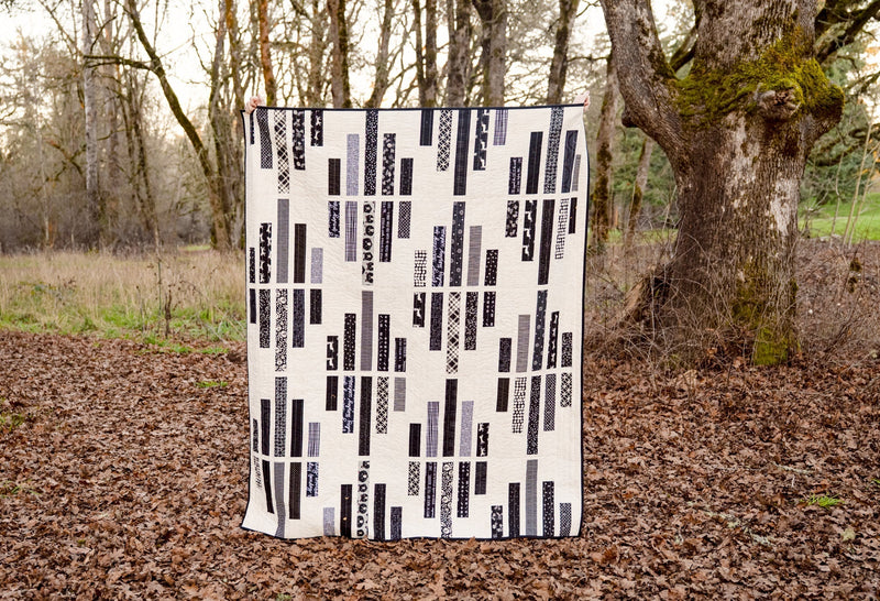 The Vivian Quilt in Black and White