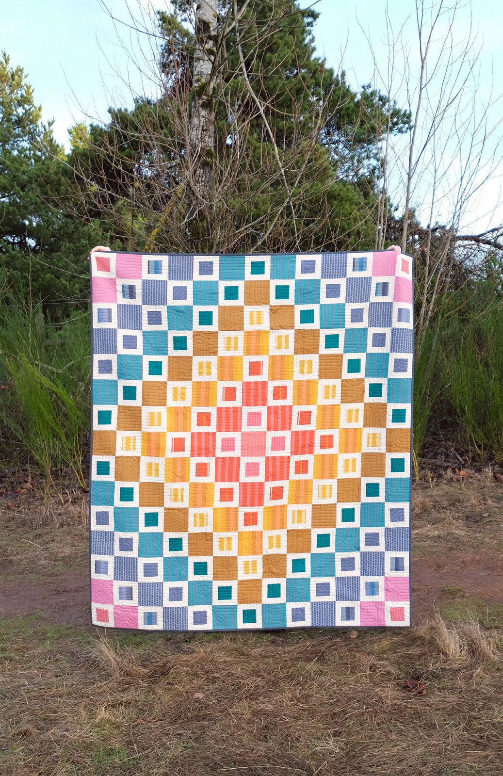 The Frances Quilt in Warp and Weft Moonglow