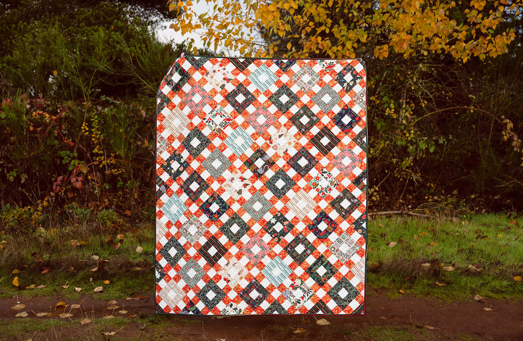 The Lydia Quilt Pattern in Rifle Paper Co. Holiday Classics III