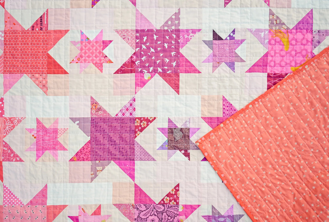 A Pink and Purple Ombre Helen Quilt