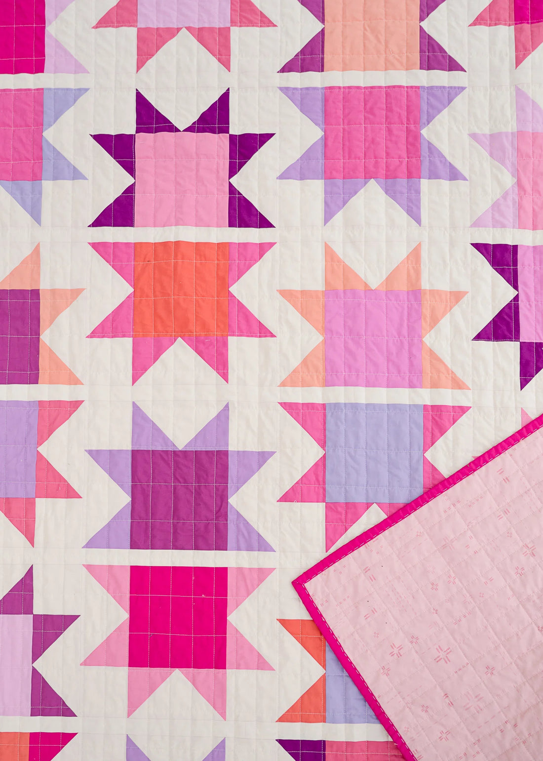 The Cynthia Quilt Pattern in Pink and Purple