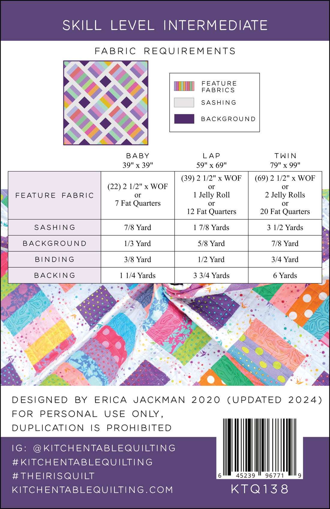 The Iris Quilt PDF Pattern