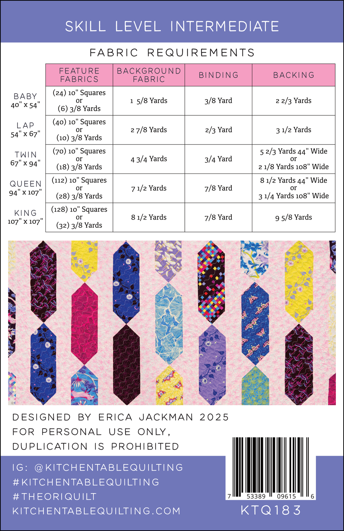 The Ori Quilt Paper Pattern