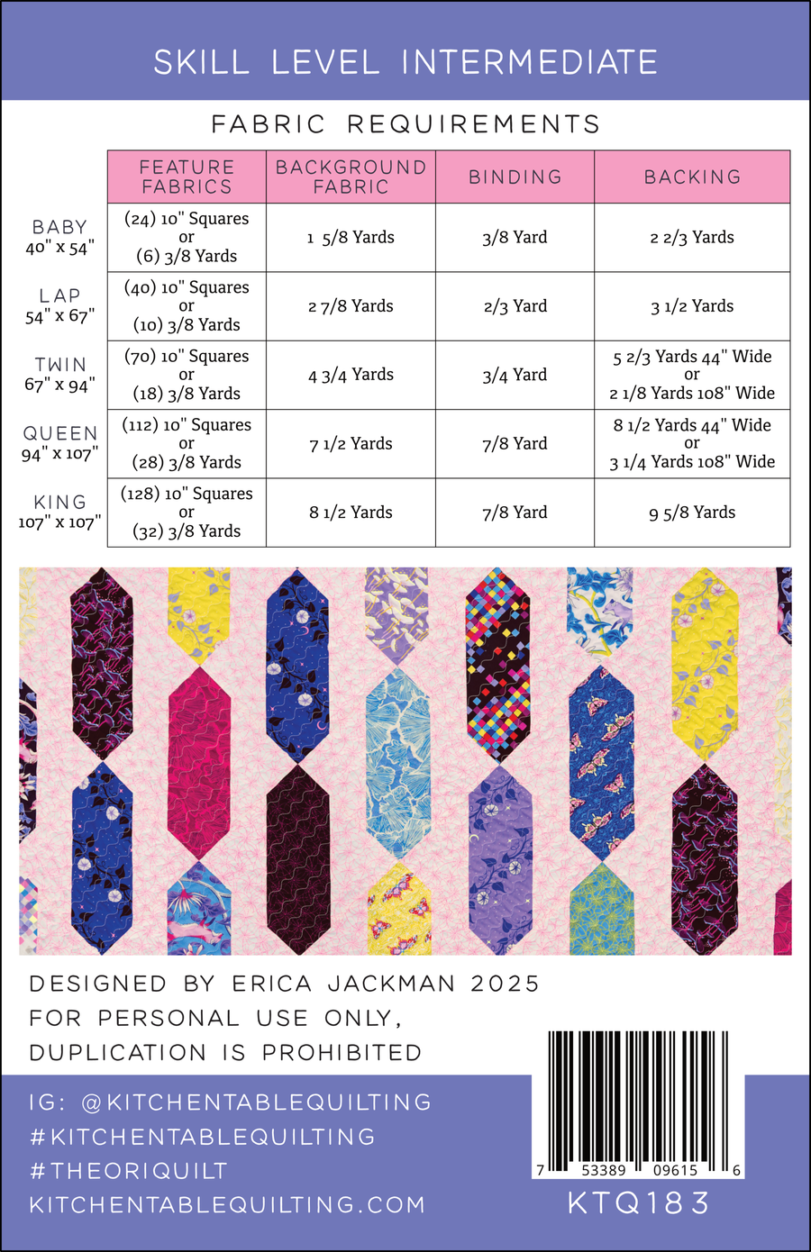 The Ori Quilt Paper Pattern